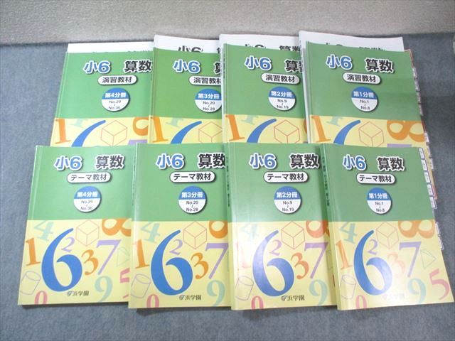 浜学園 小6 算数 テーマ教材/演習教材 第1～4分冊 通年セット 2024