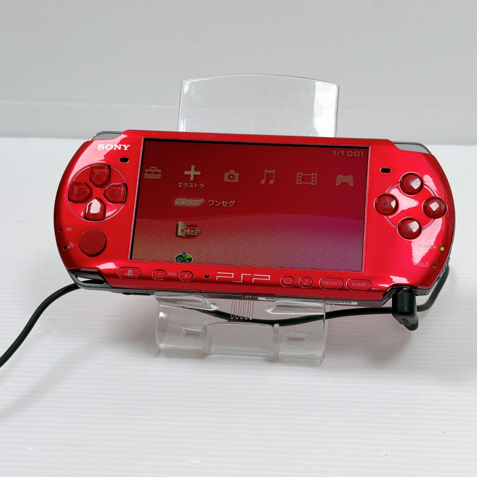 PSP 3000 ラディアントレッド 外装 FW 6.60 ソニー プレイステーション ポータブル SONY PlayStation Portable