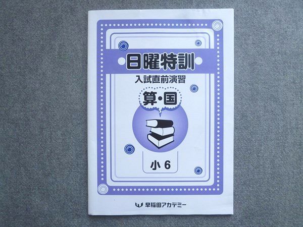 早稲田アカデミー 日曜特訓 入試直前演習 算数/国語 2024 005m2B