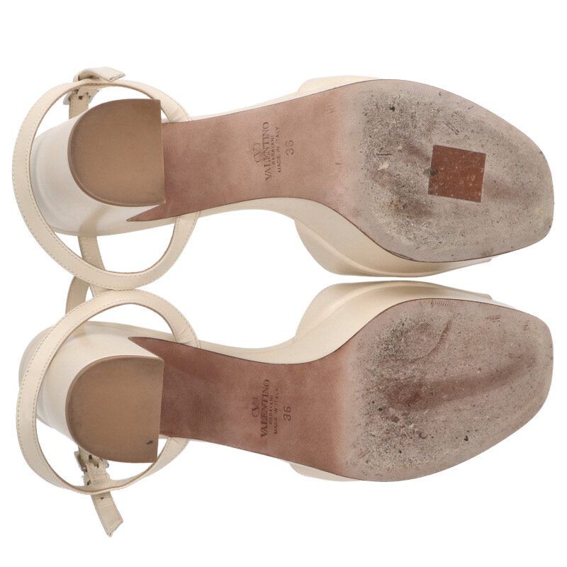  ヴァレンティノ ストーン装飾レザーパンプス レディース 36 ハイヒール パンプス パンプス