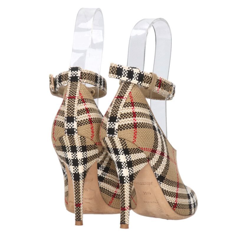 バーバリー サイズ:35.5  8012222 ヴィンテージチェックヒールパンプス 中古 BS99 バーバリー 8012222 ヴィンテージチェックヒールパンプス レディース 35.5