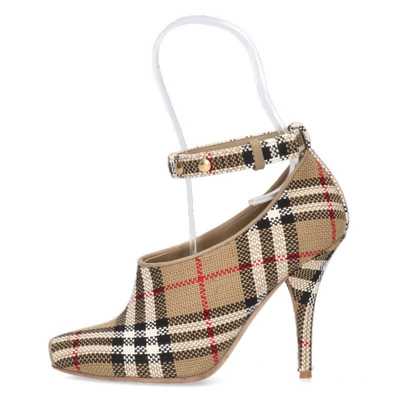 バーバリー 8012222 ヴィンテージチェックヒールパンプス レディース 35.5