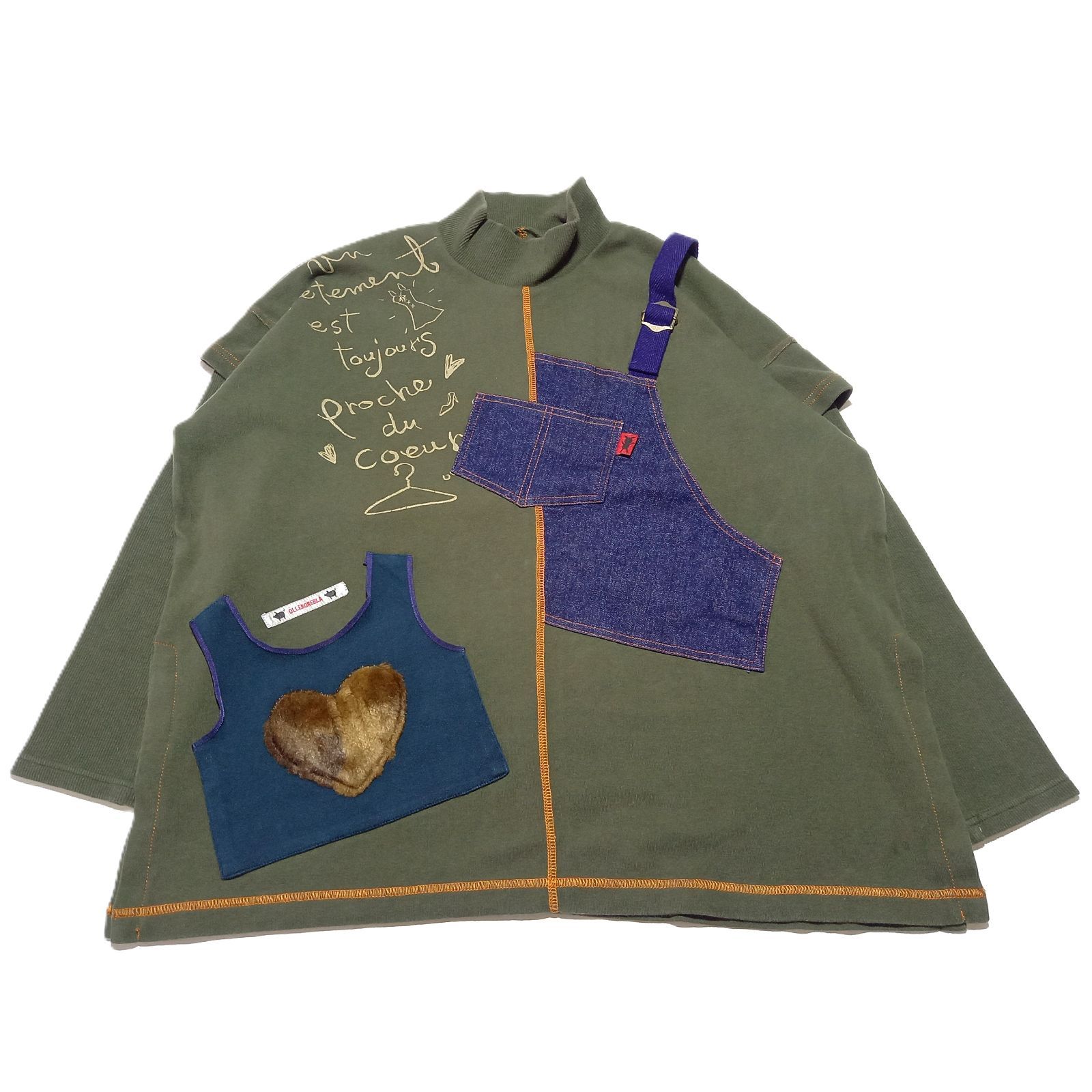 アルベロベロ オレボレブラ カットソー トップス カーキ OLLEBOREBLA