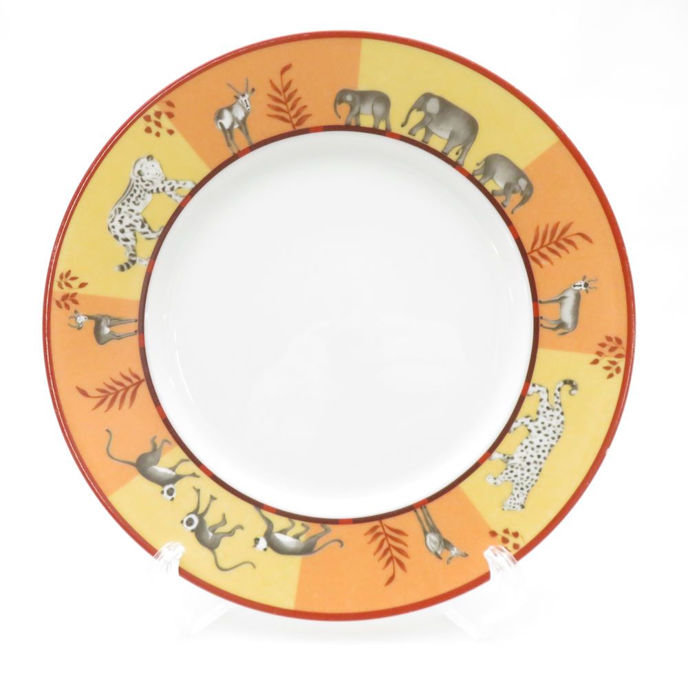HERMES エルメス アフリカ 中皿 22cmプレート アニマル 動物 SC9632S1