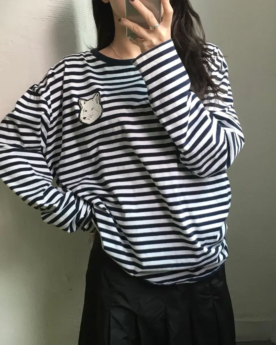 Maison Kitsuné メゾンキツネ ボーダー柄 ロング スリーブ