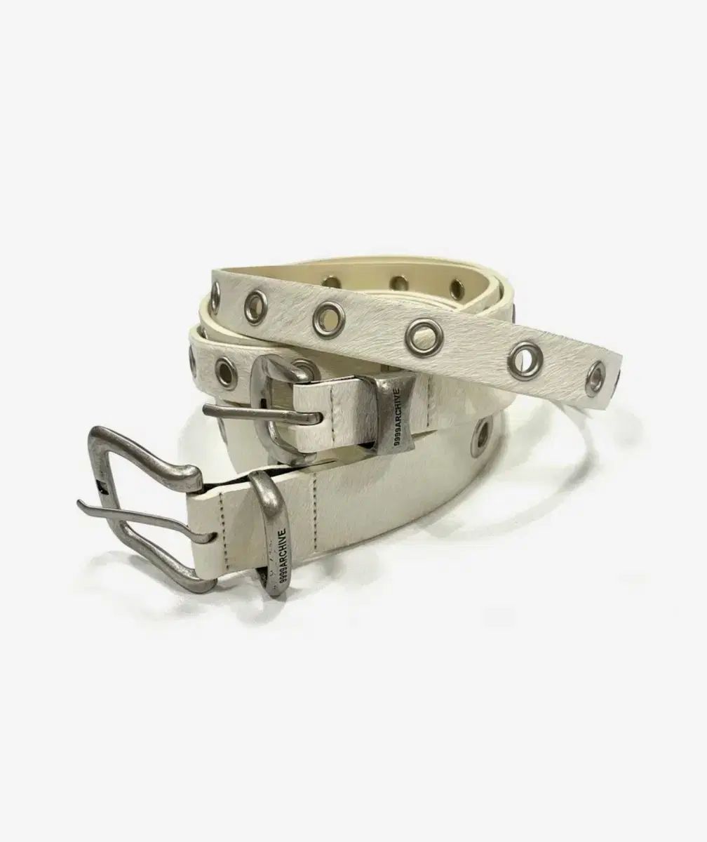 9999ブルーアーカイブ ブルアカ カーフレザー 白 ワイド ベルト