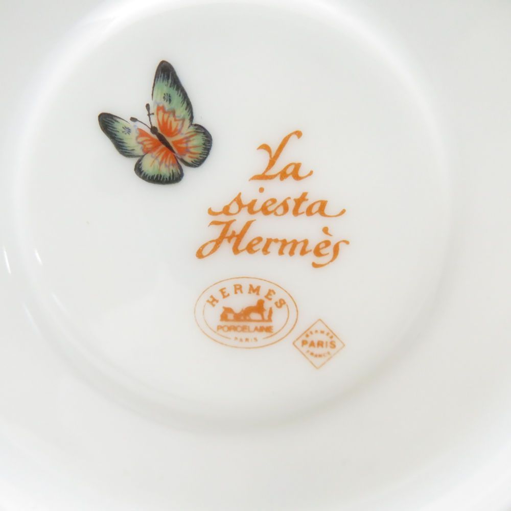 未使用 HERMES エルメス シエスタ デミタスカップ＆ソーサー フラワー