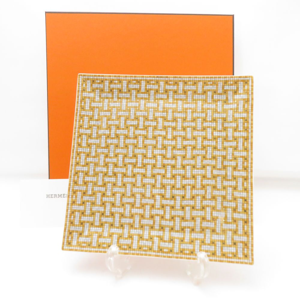 未使用 HERMES エルメス モザイク 24 スクエアプレート 19cmプレート