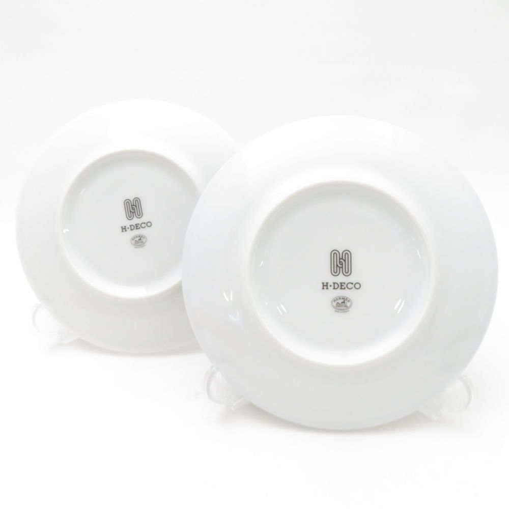 未使用 HERMES エルメス Hデコ パンプレート 2枚 セット 14cm 小皿