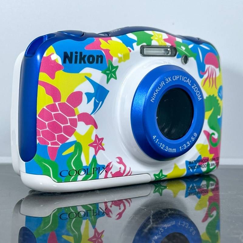 美品】Nikon COOLPIX W100 マリン 防水10m 耐衝撃 タフカメラ 1317万