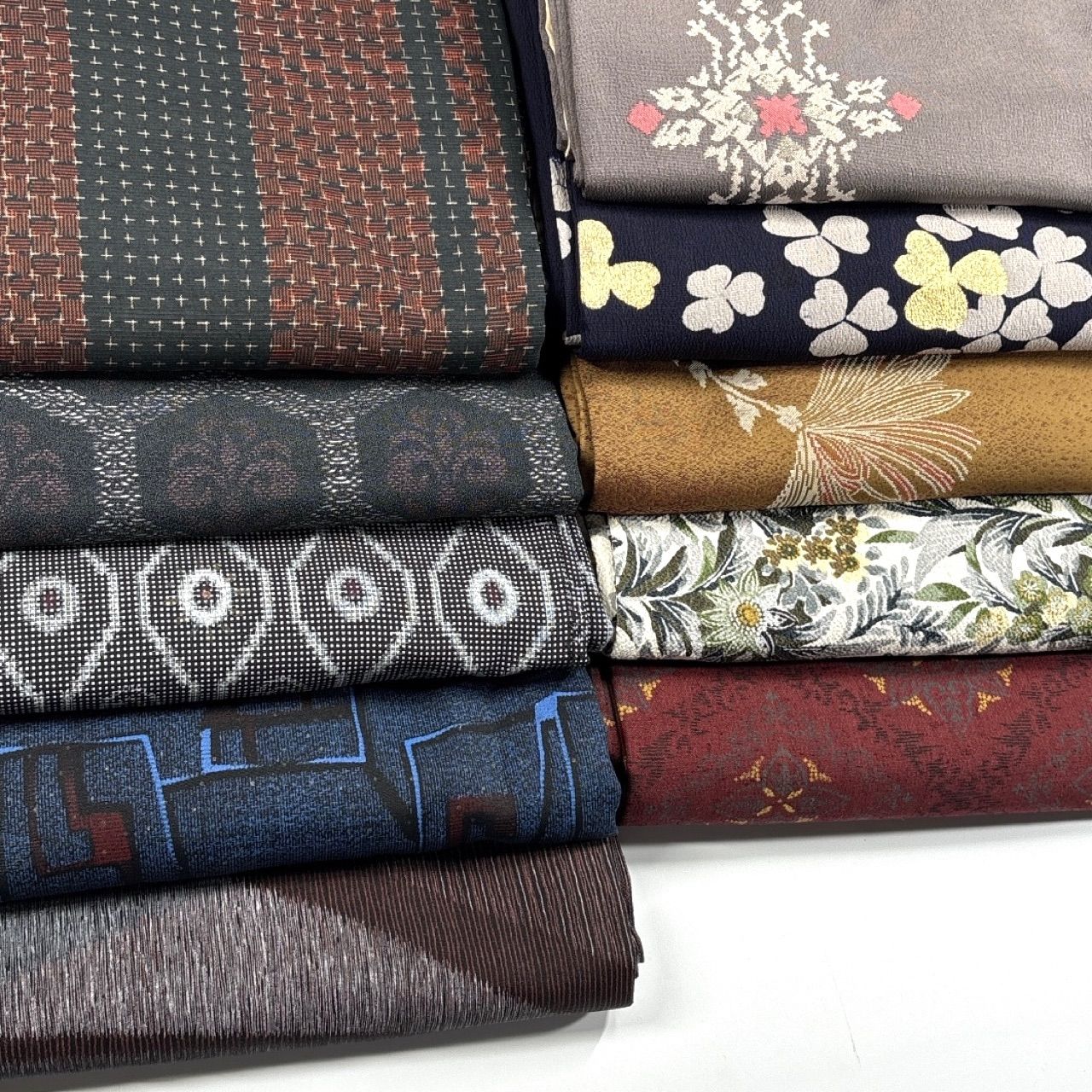 アンティーク 10枚 正絹 着物まとめ売り 同梱購入歓迎 リメイク用