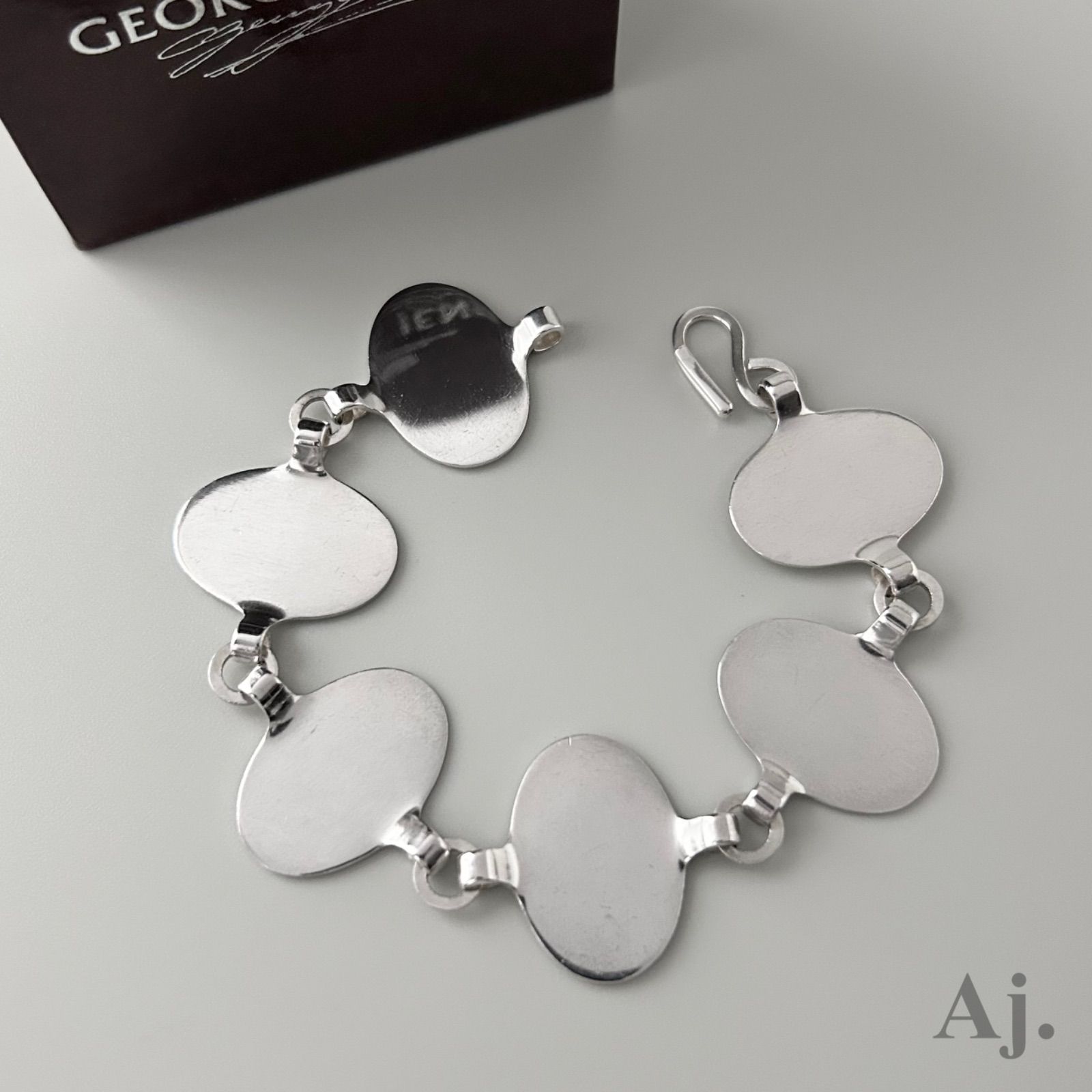 使用感大 ジョージジェンセン ブレスレット 141A ヴィンテージ Silver 925 Nanna Ditzel Georg Jensen