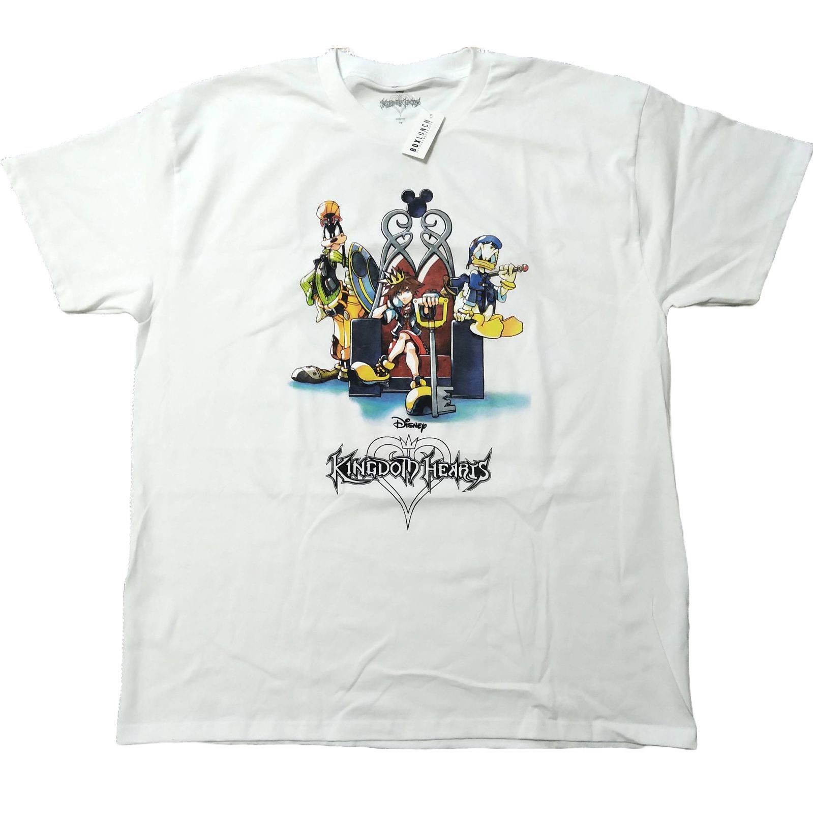キングダムハーツ Tシャツ 2Xサイズ 白 ゲームT ディズニー 新品