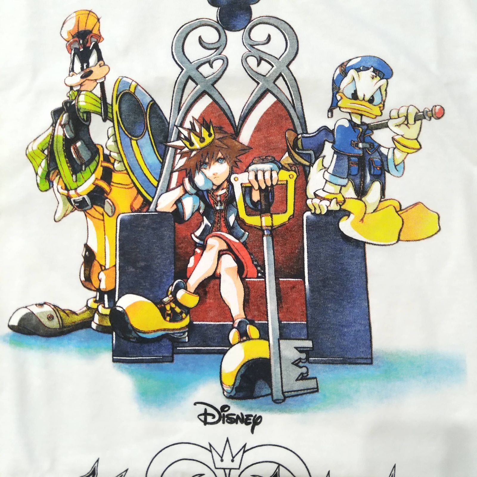 キングダムハーツ Tシャツ 2Xサイズ 白 ゲームT ディズニー 新品