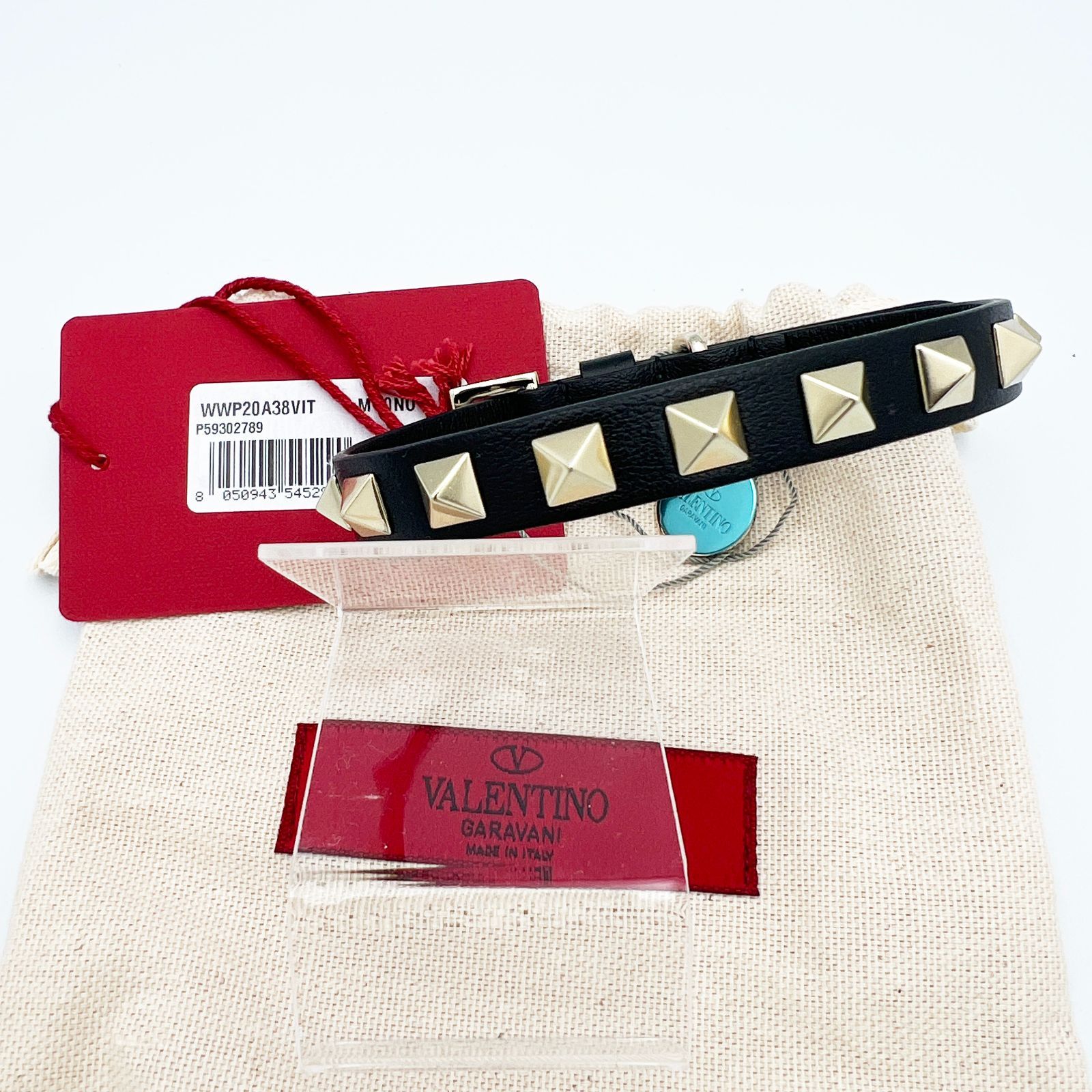 VALENTINO GARAVANI ヴァレンティノ ガラヴァーニ ロックスタッズ ペット 首輪 黒 ブラック Lサイズ