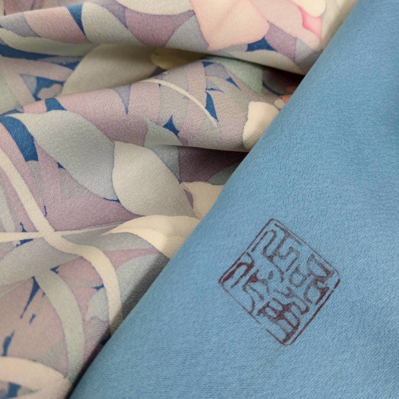 作家物 訪問着 正絹 裄67 華やかな花 紋なし 袷 着物MK-1730 - メルカリ