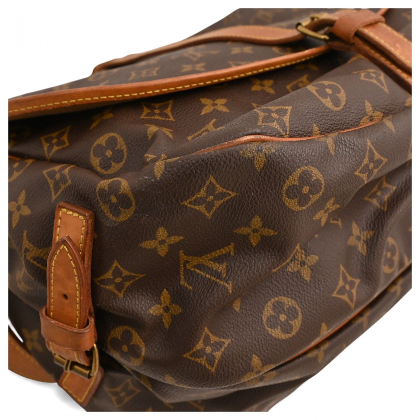 ルイヴィトン モノグラム ソミュール35 ショルダーバッグ Bランク