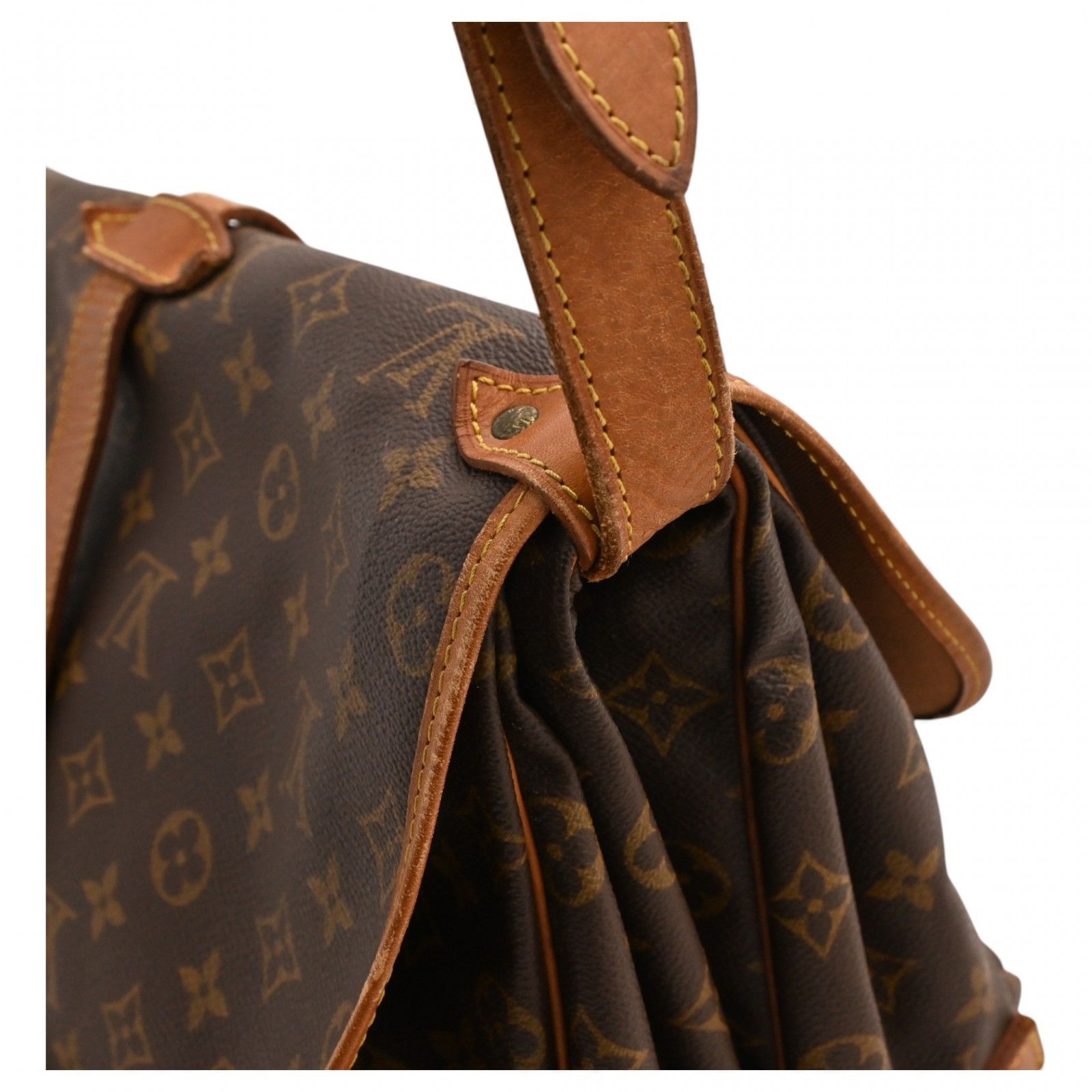 ルイヴィトン モノグラム ソミュール35 ショルダーバッグ Bランク