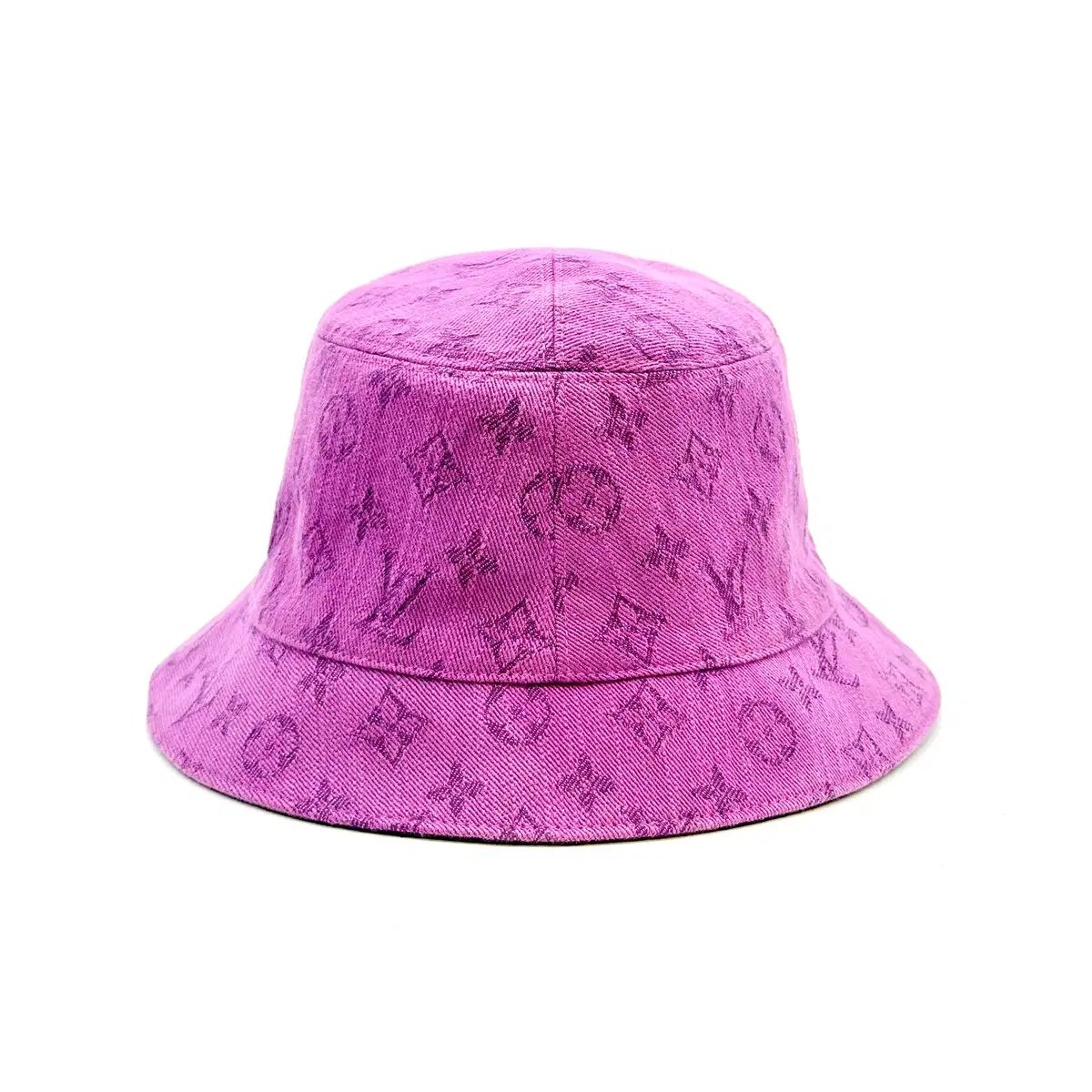 L Louis Vuitton ルイヴィトン MP 2443 デニム パープル バケットハット 帽子