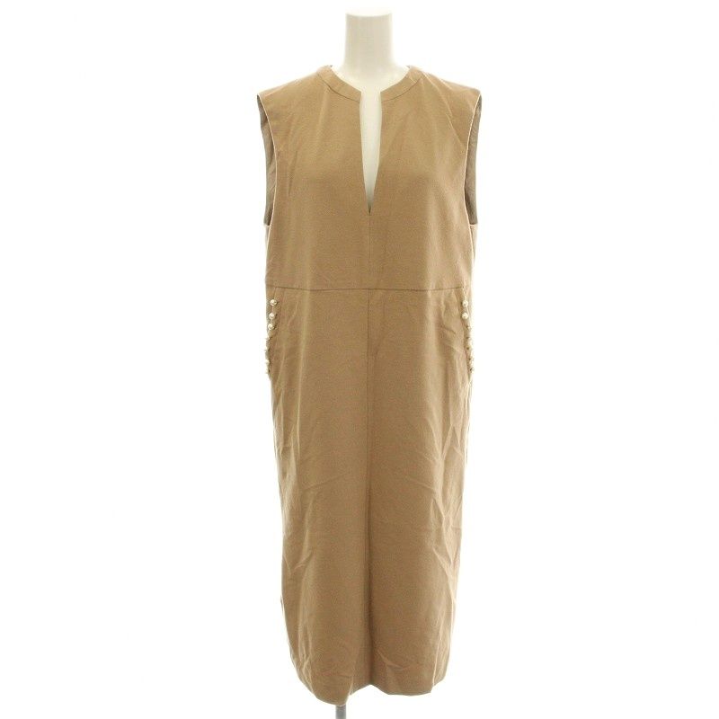 クミキョク 組曲 23 AW ウールライクジャンパースカート ノースリーブ ワンピース ロング 1 ベージュ G