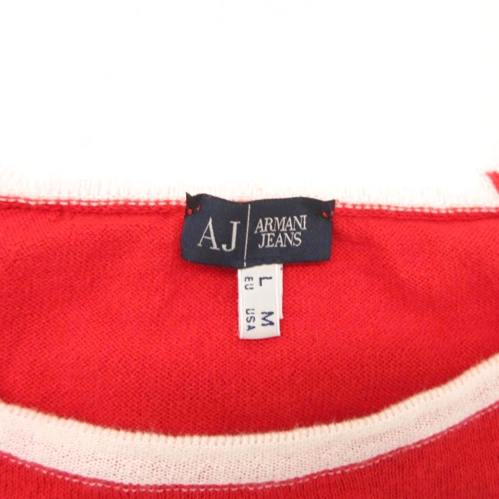 アルマーニ ジーンズ ARMANI JEANS ニット セーター M 赤 レッド AJ81