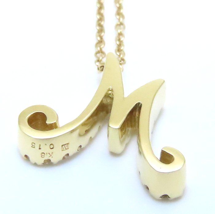 美品　ポンテヴェキオ　Ponte Vecchio イニシャル　M ネックレス Ponte Vecchio ポンテヴェキオ イニシャル ネックレス M ダイヤモンド