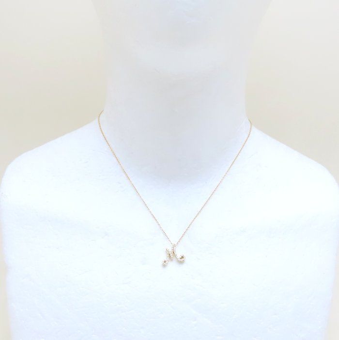 Ponte Vecchio ポンテヴェキオ イニシャル ネックレス M ダイヤモンド Ponte Vecchio ポンテヴェキオ イニシャル ネックレス M ダイヤモンド