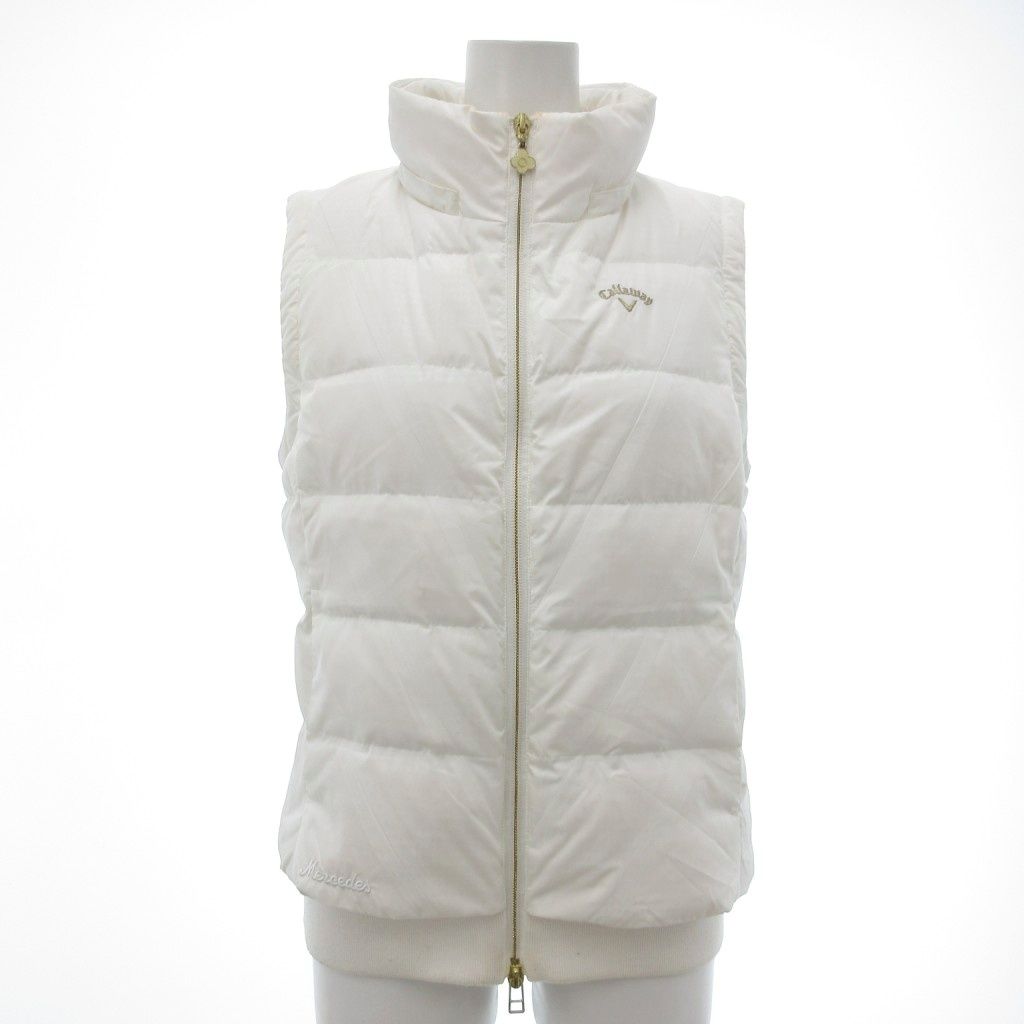 キャロウェイ CALLAWAY ダウンベスト ロゴ刺繍 ハイネック ファスナー
