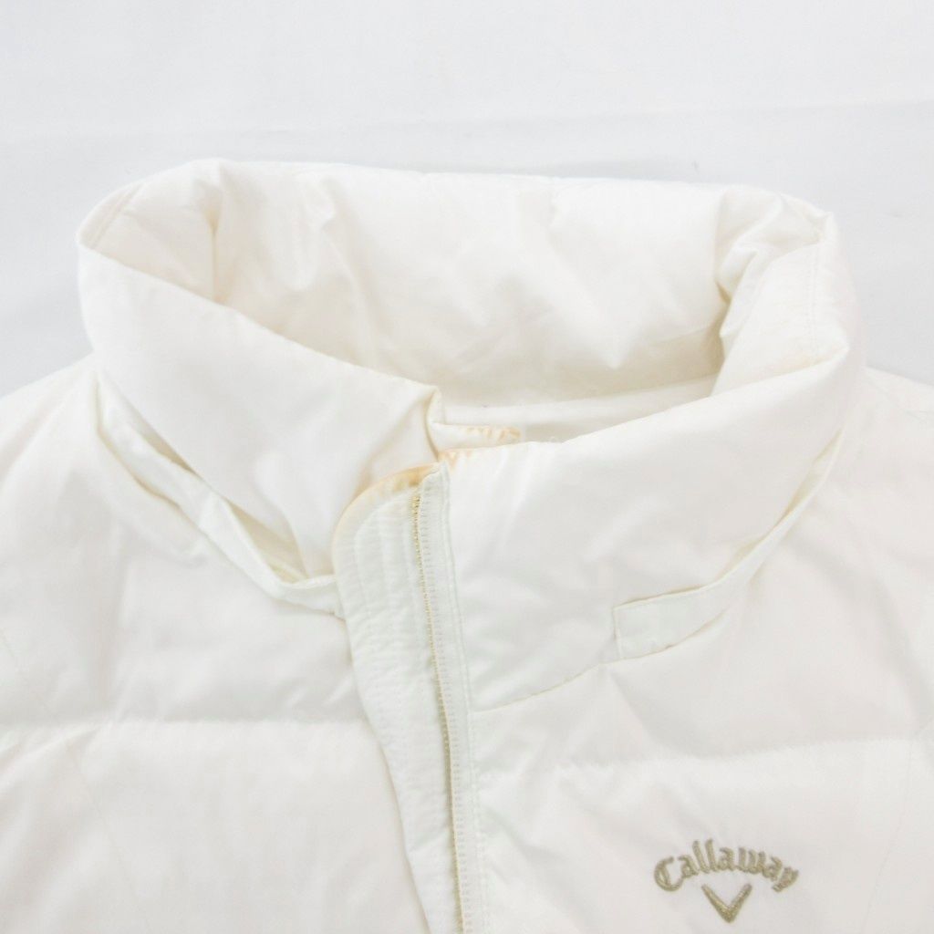 キャロウェイ CALLAWAY ダウンベスト ロゴ刺繍 ハイネック ファスナー