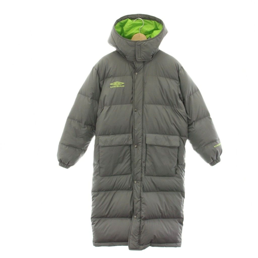 アンブロ UMBRO ロングダウンコート ベンチコート S グレー UCA1951