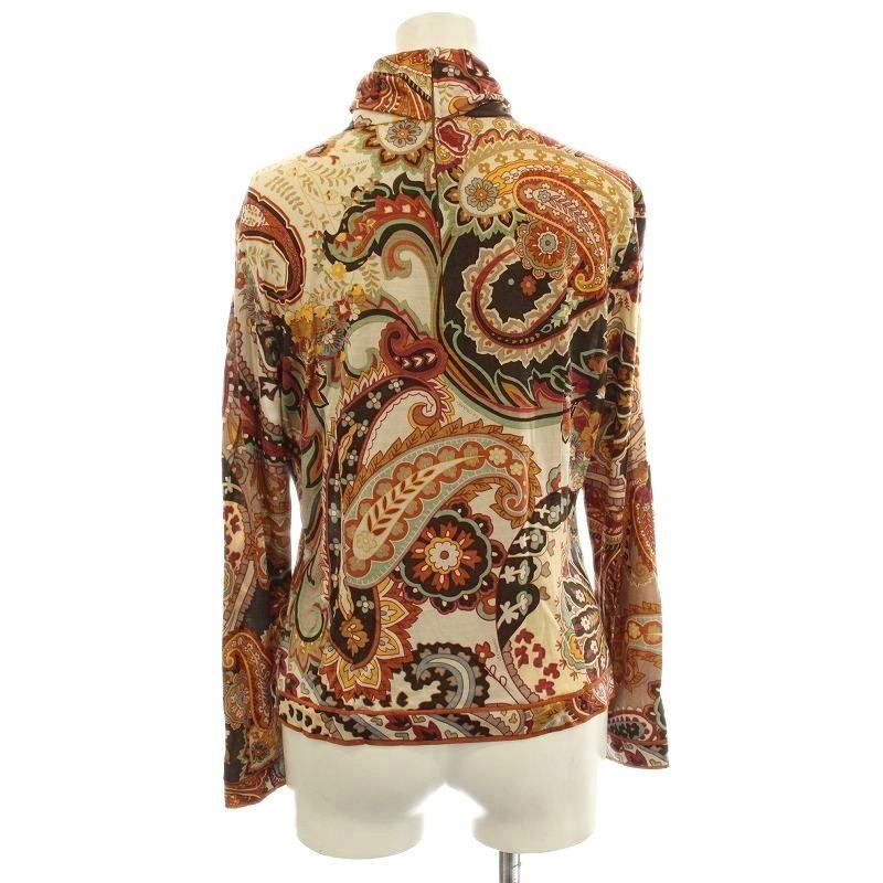 レオナール LEONARD FASHION カットソー ハイネック 花柄 シャツ 長袖