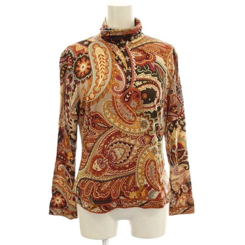 レオナール LEONARD FASHION カットソー ハイネック 花柄 シャツ 長袖