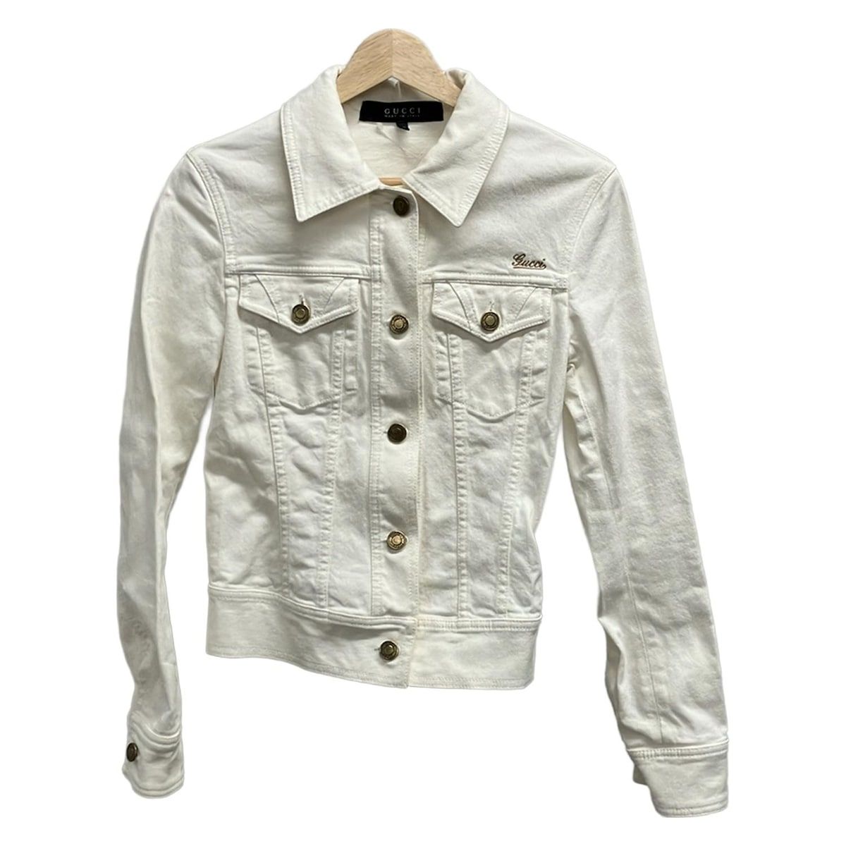 GUCCI(グッチ) Gジャン サイズ40 M レディース - 172310 XZ028 白 長袖