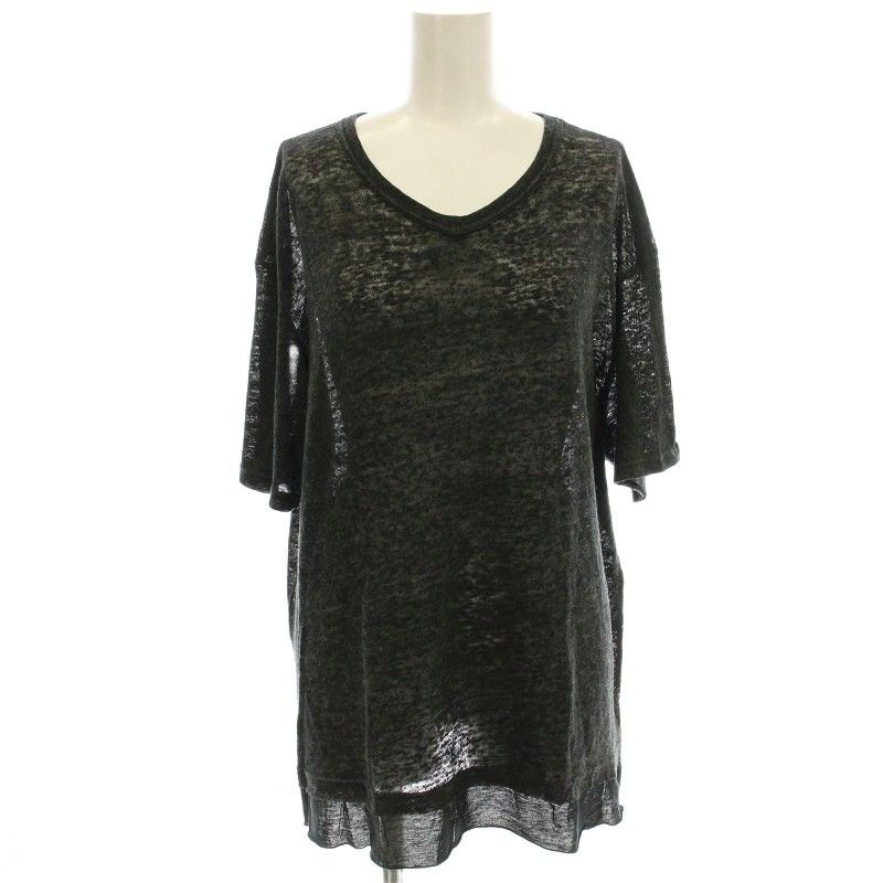 ワイズ Y's ヨウジヤマモト 半袖 ニット リネン混 Vネック カットソー