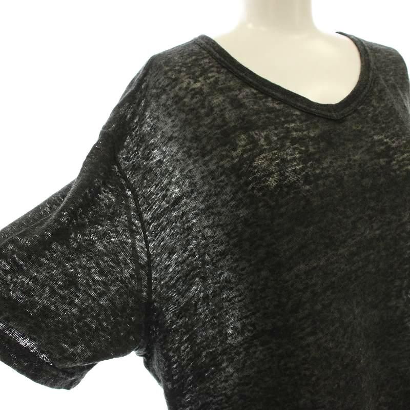 ワイズ Y's ヨウジヤマモト 半袖 ニット リネン混 Vネック カットソー