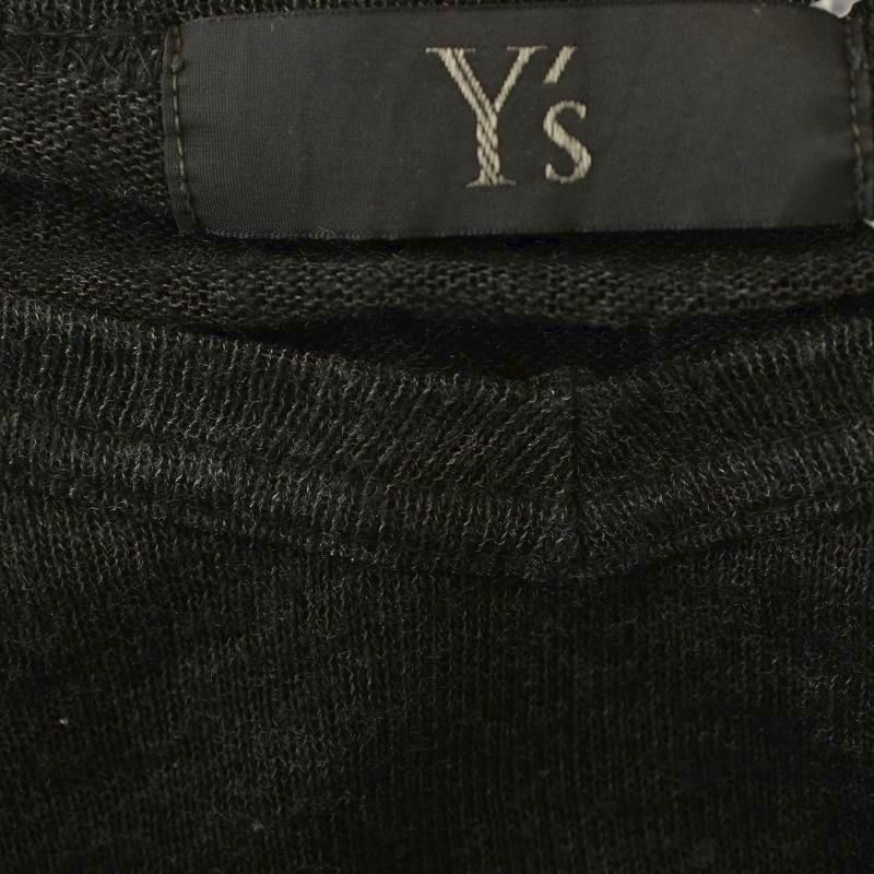 ワイズ Y's ヨウジヤマモト 半袖 ニット リネン混 Vネック カットソー