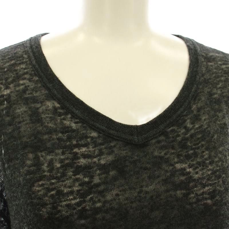 ワイズ Y's ヨウジヤマモト 半袖 ニット リネン混 Vネック カットソー