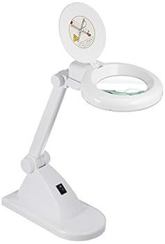 OHMルーペLEDスタンドライト エルズーム 品番07-6384 DS-L8092-2-W