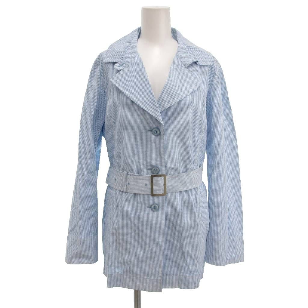 ハナエモリ HANAE MORI トレンチコート ハーフコート ギンガムチェック