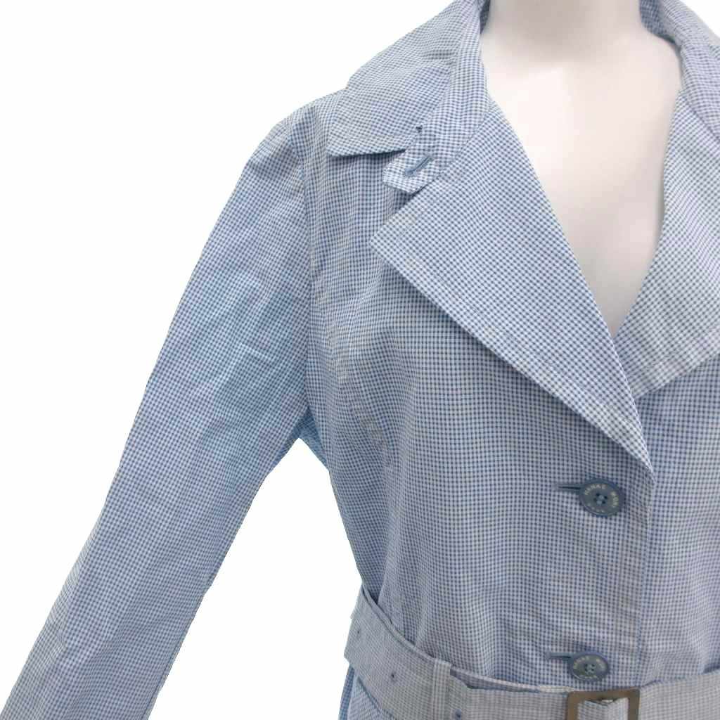 ハナエモリ HANAE MORI トレンチコート ハーフコート ギンガムチェック