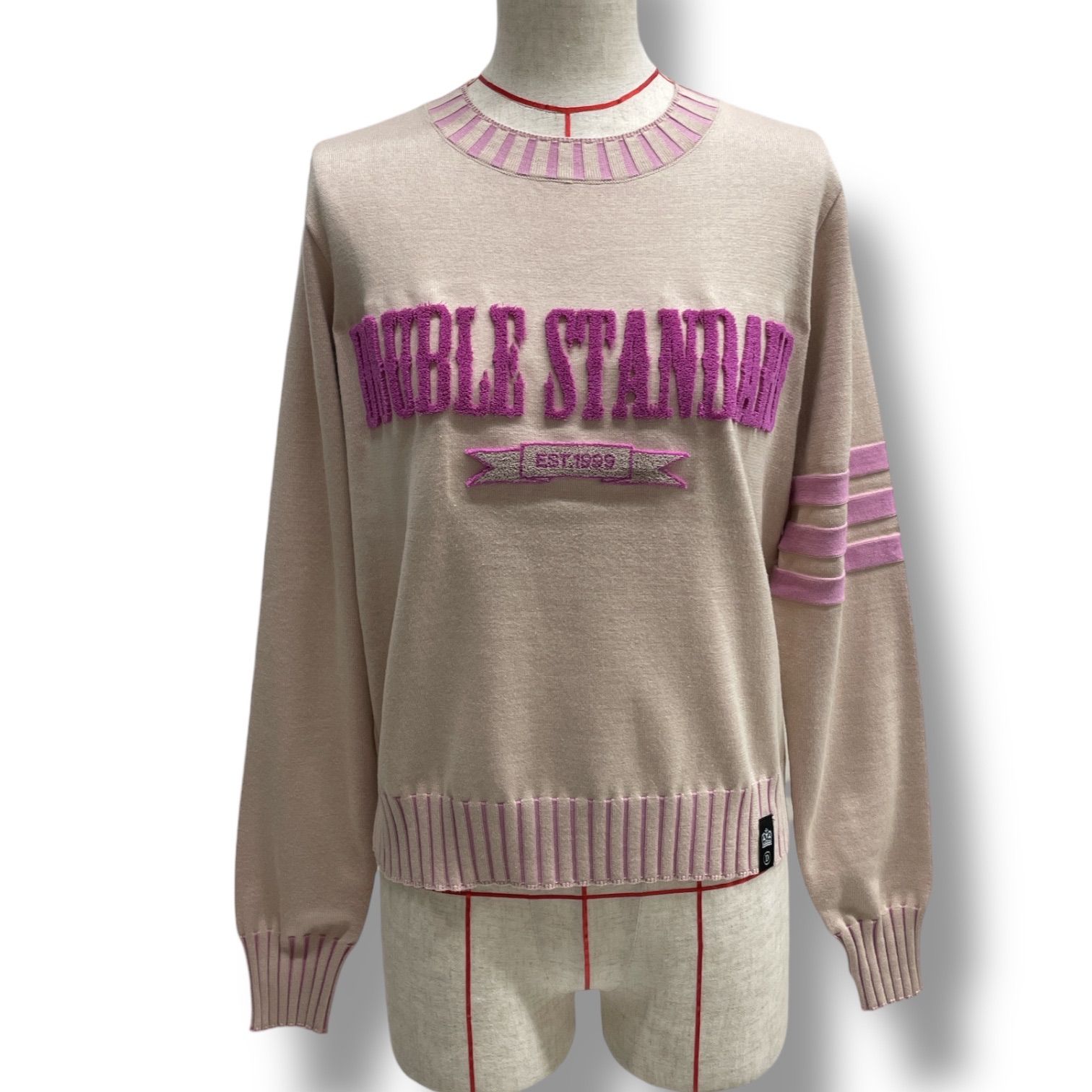 【未使用級♡現行品】ダブルスタンダードクロージング　パール刺繍ニットトップス　黒 ダブルスタンダードクロージング パール刺繍ニットトップス 黒 Sov