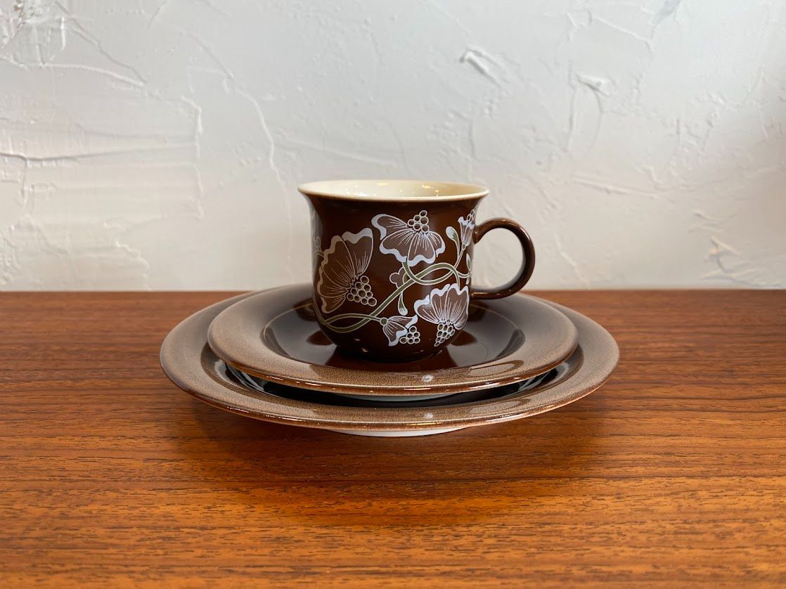 1980 1984 s ヴィンテージ RABIA アラビア ARCTICA アークティカ Kastanja カスタンヤ カップ ソーサートリオ