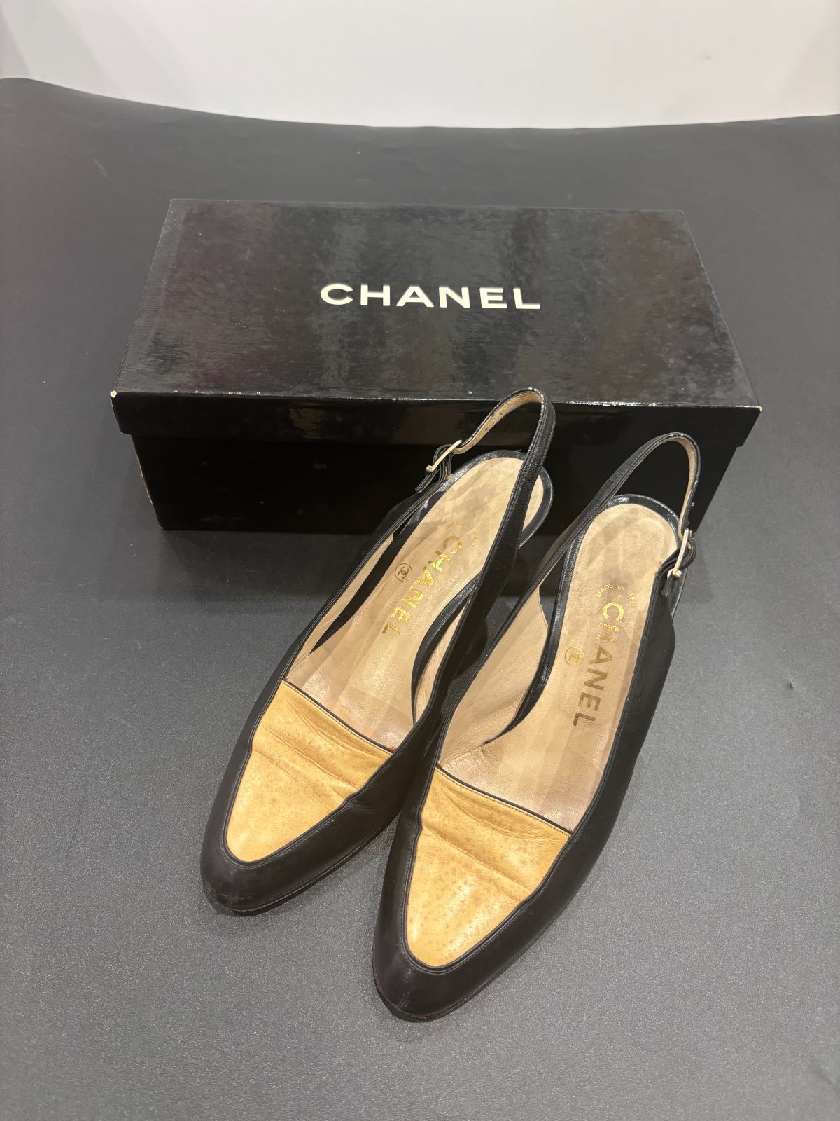 シャネル　パンプス　未使用に近い　送料込み CHANEL（シャネル） 美品 CHANEL 90年代 ヴィンテージ アーカイブ