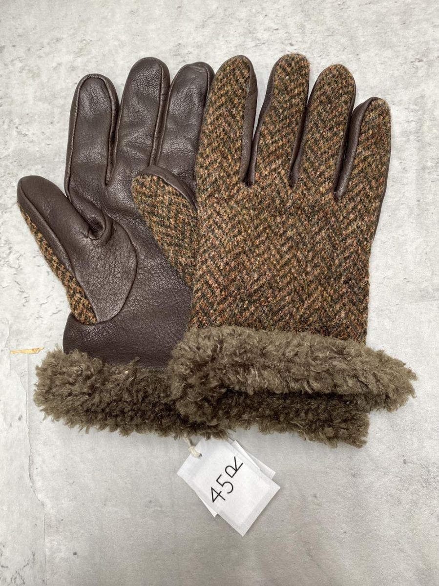 45 R フォーティファイブ アール ウール 鹿革 手袋 size 2 茶系 レディース