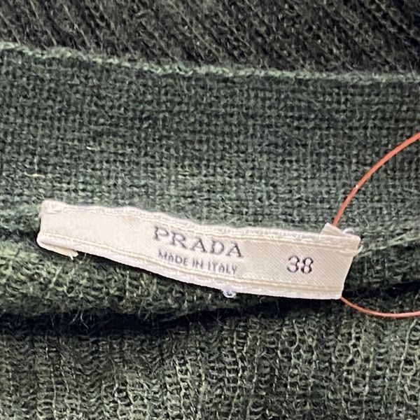 ◇ プラダ PRADA リブニットカーディガン 長袖 Vネック ロング丈