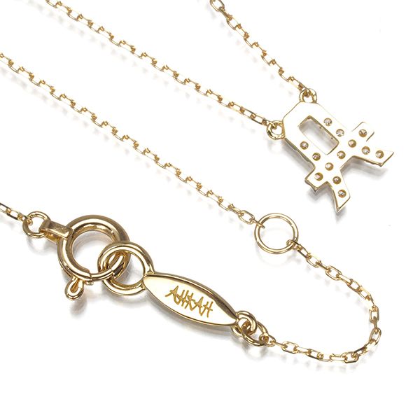 アーカー ネックレス ダイヤ ダイヤモンド 0.07ct イニシャル A K18YG