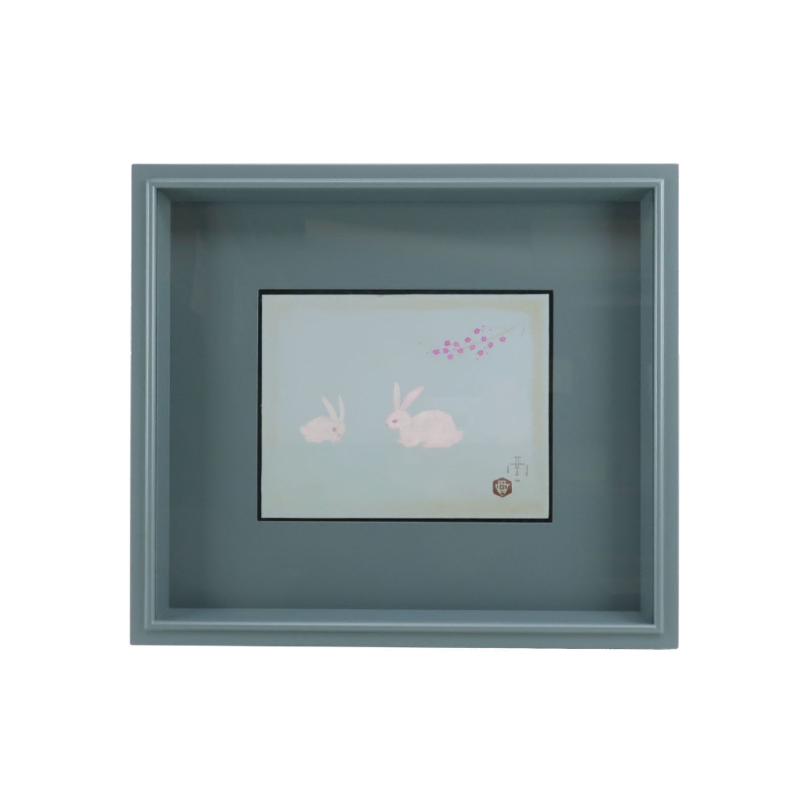 入江酉一郎 春 兎 うさぎ 動物画 _ 絵画