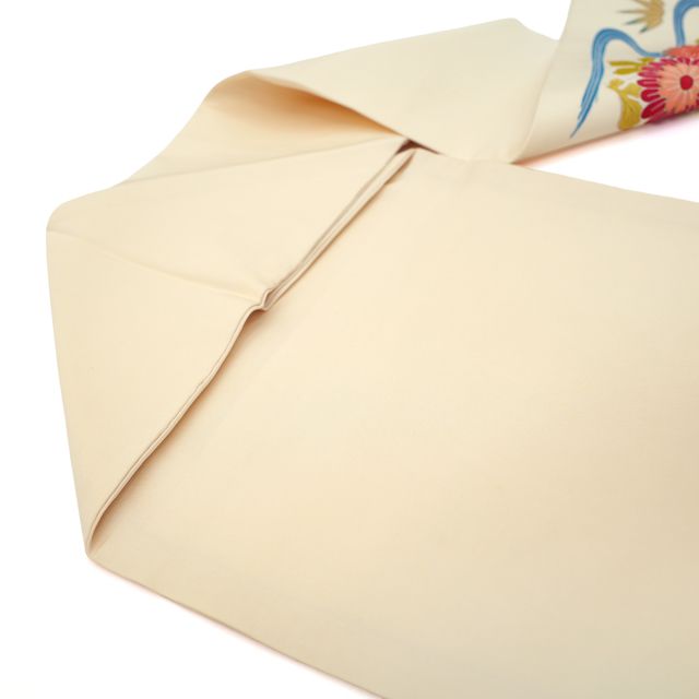 中古】 名古屋帯 正絹 リサイクル 五泉 塩瀬 染め帯 染帯 九寸 手染め