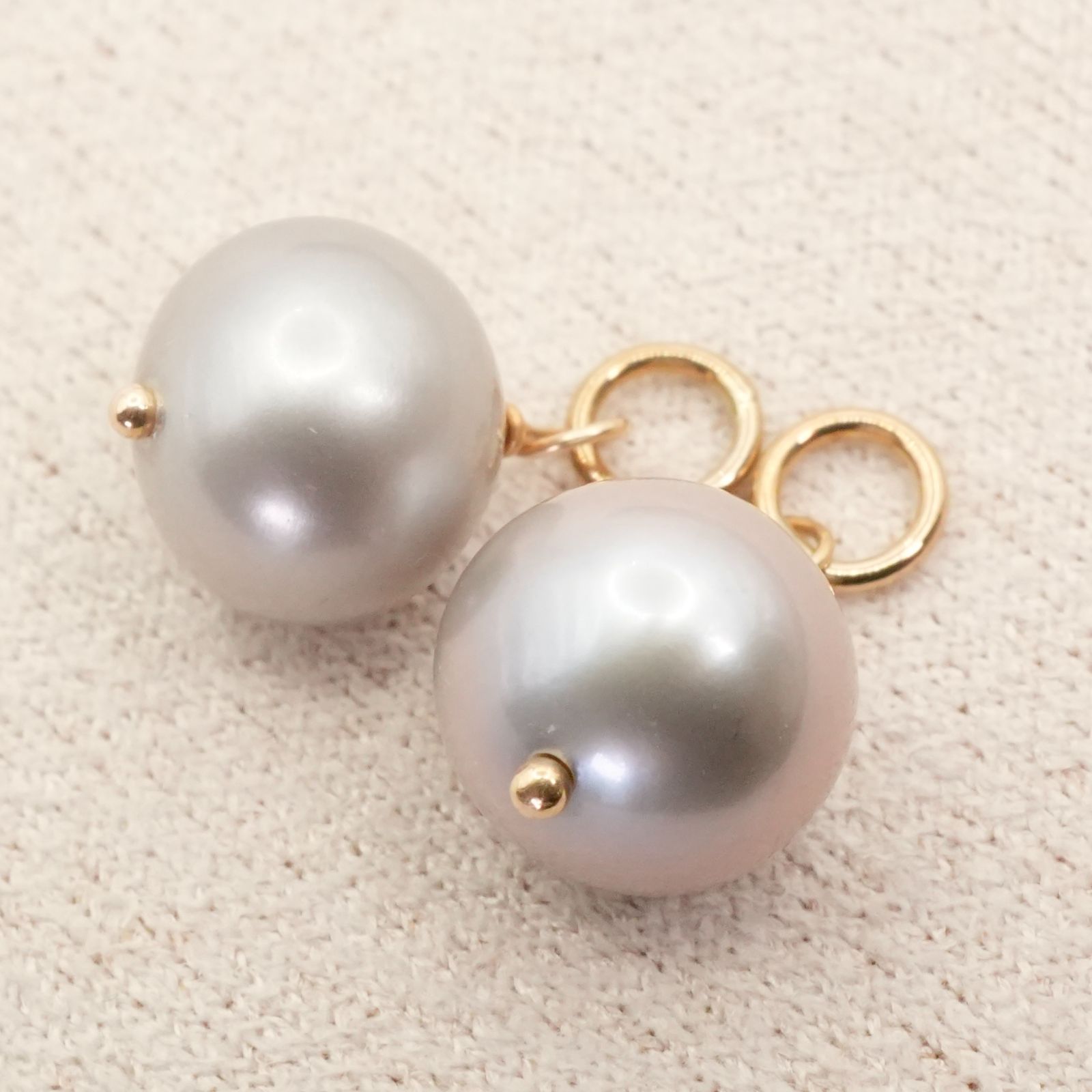 アガット K10 淡水パール ピアスチャーム/25-2446S - メルカリ
