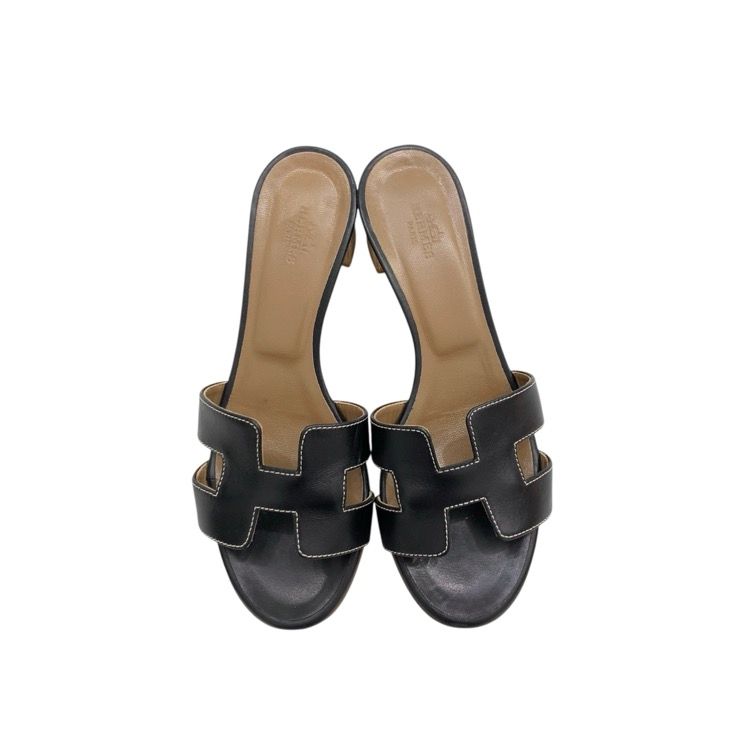 HERMES エルメス オラン Hサンダル ブラック 36.5 - メルカリ